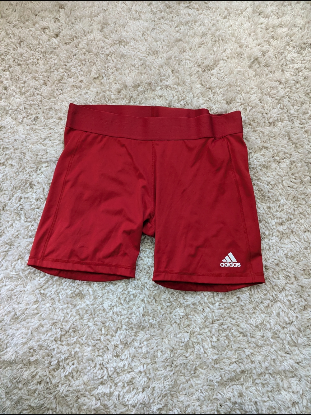 Adidas Red Athletic Compression Shorts